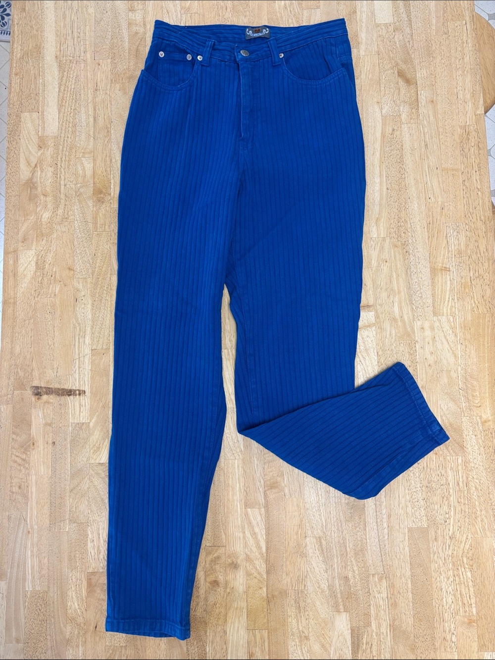 Vintage The Limited High Waist Tapered Striped Cotton Pants - Size 10